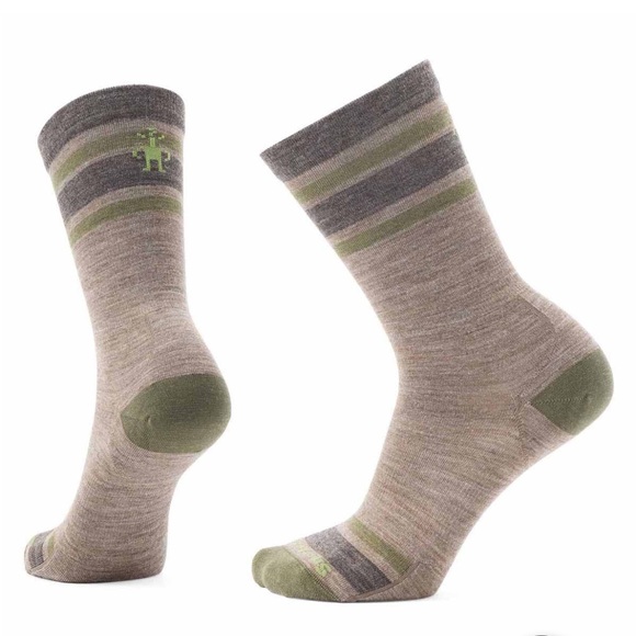 SmartWool Men's Small Everyday Top Split Striped Socks Merino Wool Crew NWT - Picture 1 of 1